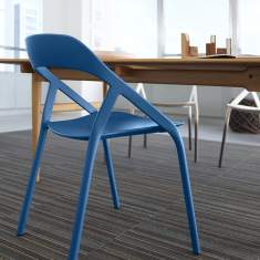 Besucherstuhl blau Besucherstühle carbon fiber Konferenzstühle, Coalesse, LessThanFive