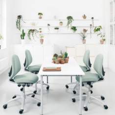 Drehstühle Büro ergonomisch Bürostühle ohne Armlehnen Flokk, RH Mereo 200