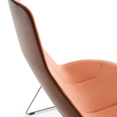 Lounge Sessel Büro Clubsessel Stoff orange Loungemöbel, profim, Chic Lounge
