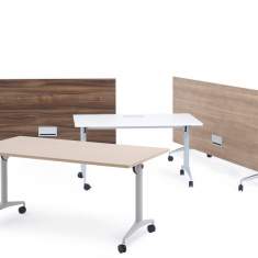 Klapptisch Büro Klapptische Holz Konferenztisch mit Rollen orangebox obvio