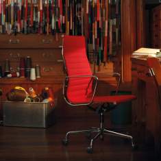 Vitra Stuhl Bürodrehstuhl Leder Bürostuhl Design vitra, Alu-Chair EA 117 / 118 / 119