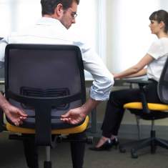 Bürostuhl ergonomisch Bürodrehstuhl Design gelb mit Armlehnen HAWORTH, Comforto 29