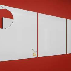 Großes Whiteboar Wand Whiteboards Magnettafel o+c system - adeco, Whiteboards ohne Profilrahmen auf Aluverbundplatte