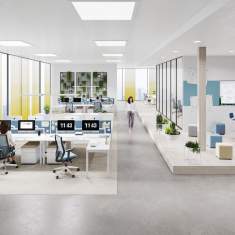 Moderne Büroeinrichtung, Schreibtisch 4-Fuss Büro |  König + Neurath, BASIC.4