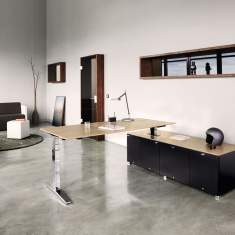 höhenverstellbarer Schreibtisch Höhenverstellbare Schreibtische Sideboard Büro, König + Neurath, TABLE.MANAGEMENT