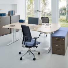 Schreibtisch höhenverstellbar Büromöbel Schreibtische ergonomisch Büro Gesundheit  fm Büromöbel, all in one - fm 55