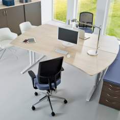 Holz Schreibtisch höhenverstellbar Büromöbel Schreibtische ergonomisch Büro Gesundheit fm Büromöbel, all in one - fm 55