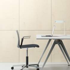 Büro Schreibtisch weiß PCSchreibtische Design Büromöbel, Hunziker, Grip Basic