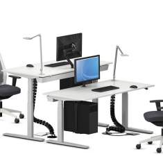 Arbeitstisch Höhenverstellbarer Schreibtisch Hunziker Pareto C-Fuss
höhenverstellbar