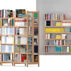 Bibliotheksmöbel Holz Regalschrank, VS, LiBro-Wood