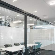 Büro Deckenleuchten länglich Deckenleuchte LED Büroleuchte weiß, Regent, Flow LED
