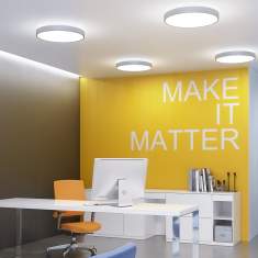 Büro Deckenleuchten LED runde Büroleuchte  modern Regent, Solo Slim LED
