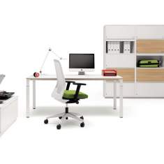 Schreibtisch Büro  Design Bürotisch höhenverstellbar, WINI, WINEA ECO Tischsystem