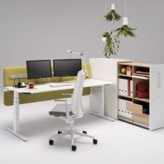 höhenverstellbarer Schreibtisch Büro Schreibtische Design Büromöbel  WINI WINEA FLOW - T-Fuß