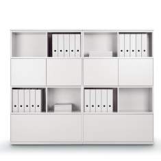 Büroschränke modular Büroschrank grau Büromöbel Schränke Aktenschrank WINI, WINEA MATRIX