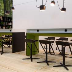 Hochtisch Büro Stehtisch grün Schreibtisch Steckdosen Büromöbel Tisch WINI, WINEA PLUS