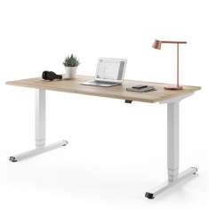 höhenverstellbarer Schreibtisch Holz Bürotisch höhenverstellbar Bürotische Home Office Büro Tisch Assmann Büromöbel Easy