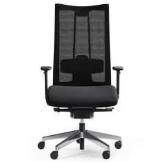 Bürostuhl schwarz Bürostühle Netzgewebe Drehstuhl mit Armlehnen Bürodrehstuhl Büro Profim Action