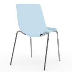 Besucherstuhl blau Besucherstühle Kunststoff Cafeteria Stuhl stapelbar Viasit Solix