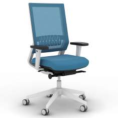 viasit Bürostuhl ergonomisch Bürodrehstuhl blau Drehstühle Büro Netzgewebe viasit Impulse Too