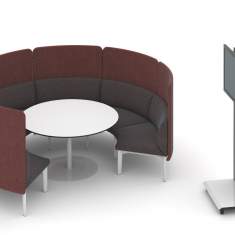 Loungemöbel Design Loungesofa grau Büro Lounge Konferenzmöbel Möbel, Sedus, se:works