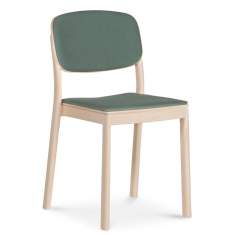 Stuhl Holz Besucherstuhl Holzschale Besucherstühle grün Kantinen Stuhl Domino