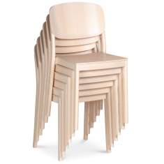 Stuhl Holz Besucherstuhl Holzschale Besucherstühle stapelbar Kantinen Stuhl Domino