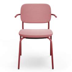 Besucherstuhl rosa Besucherstühle Konferenzstuhl stapelbar Konferenzstühle mit Armlehnen Profim Normo