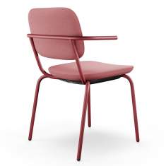 Besucherstuhl rosa Besucherstühle Konferenzstuhl stapelbar Konferenzstühle mit Armlehnen Profim Normo