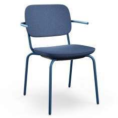 Besucherstuhl blau Besucherstühle Konferenzstuhl stapelbar Konferenzstühle mit Armlehnen Profim Normo