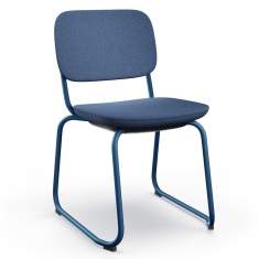 Besucherstuhl blau Besucherstühle Kuffengestell Konferenzstuhl Konferenzstühle ohne Armlehnen Profim Normo