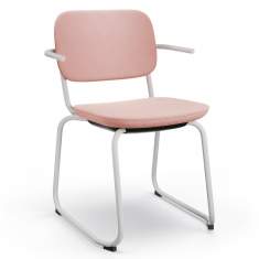 Besucherstuhl rosa Besucherstühle Kuffengestell Konferenzstuhl Konferenzstühle mit Armlehnen Profim Normo