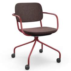 Konferenzstuhl braun rot Konferenzstühle mit Armlehnen Büro Profim Normo