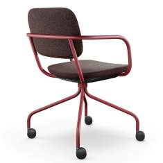 Konferenzstuhl braun rot Konferenzstühle mit Armlehnen Büro Profim Normo