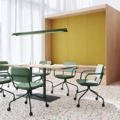Konferenzstuhl grün Konferenzstühle mit Armlehnen Büro Profim Normo