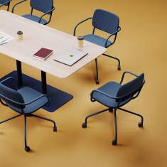 Konferenzstuhl blau Konferenzstühle mit Armlehnen Büro Profim Normo
