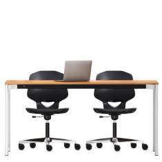Einzeltisch mit Rundrohrbeinen Schreibtisch Stahl Schreibtische VS Cross-Q