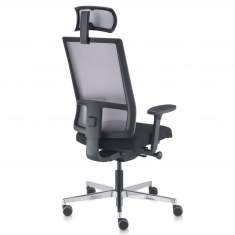 Bürostuhl schwarz grau Drehstuhl Büro Drehstühle mit Netzgewebe Bürostüle mit Armlehnen SITAG X-Line
mit Kopfstütze