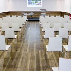 Besucherstuhl weiss Beuscherstühle Konferenzstühle Cafeteria Stühle rosconi Objektmöbel - Aticon