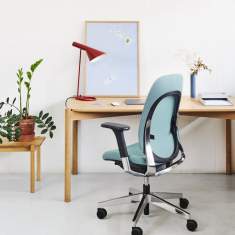 höhenverstellbarer Bürostuhl blau Büro Drehstühle Drehstuhl Giroflex 40