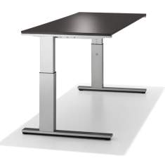 Schwarzer Schreibtisch höhenverstellbar Büromöbel Schreibtische ergonomisch  WINI, WINEA PRO Arbeitstisch