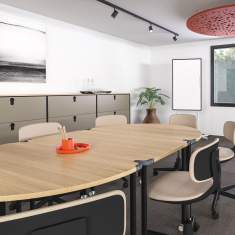 Rolltisch Schulung Rolltische modular Tisch mit Rollen Lista Office LO Edge Tischsysteme LO Education