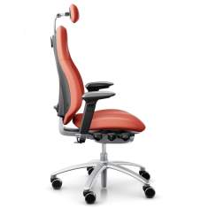 Drehstühle Büro ergonomisch orange Bürostühle mit Armlehnen, Flokk, RH Mereo 220