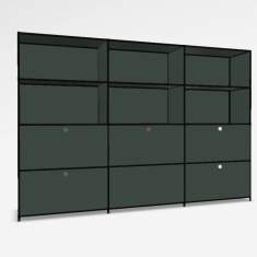 modular Regal Büro Schrank schwarz Regale System4 Regalwand