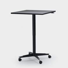 Konferenztische fahrbar Rolltisch Säulentisch rechteckig Zemp, STELE LIFT 75K
höhenverstellbar