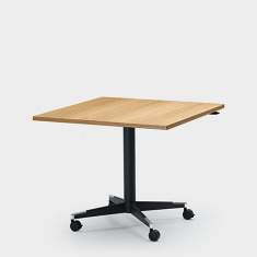 Konferenztische fahrbar Rolltisch Holz Säulentisch rechteckig Zemp, STELE LIFT 75K
höhenverstellbar