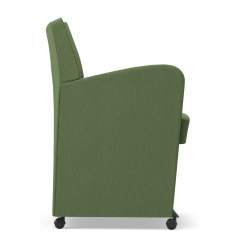 Loungesessel mit Rollen Büro grün Sessel Lounge Sitzmöbel Konferenzsessel Kinnarps, Remus