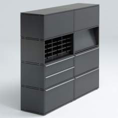 Büroschränke Design Büroschrank schwarz Zurbuchen, Tamos Modul