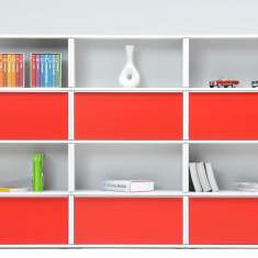 Büroschränke modular Büroschrank rot , Zurbuchen, Tamos Modul