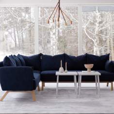 Loungesofa blau Sofa Lounge Holz NC Nordic Care Dahlia